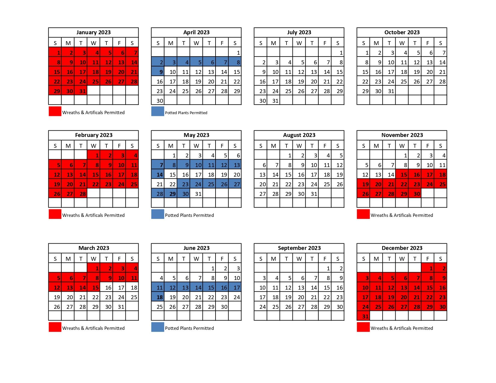 Policies & Flower Removal Schedule Ridge Hill Memorial Park